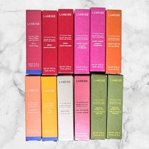 Laneige Lip Glowy Balm Set - 12 Pieces Various Scents Included All New In Box